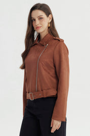 Chaqueta Mujer Regular Camel Oscuro