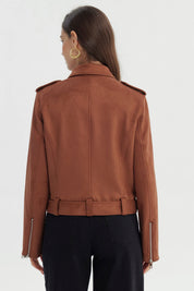 Chaqueta Mujer Regular Camel Oscuro