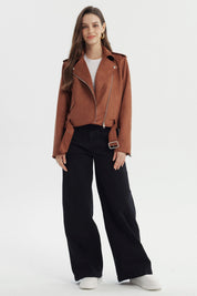 Chaqueta Mujer Regular Camel Oscuro