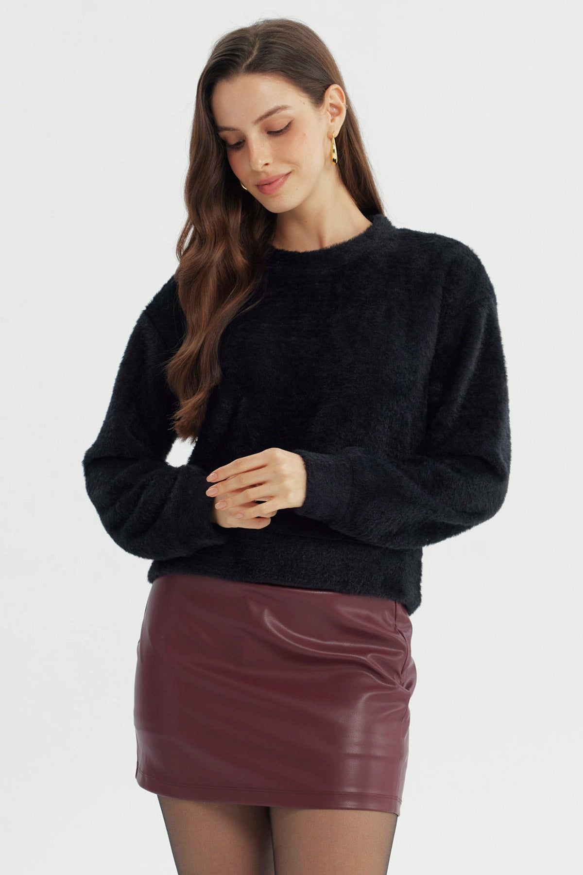Sweater Mujer Regular Negro