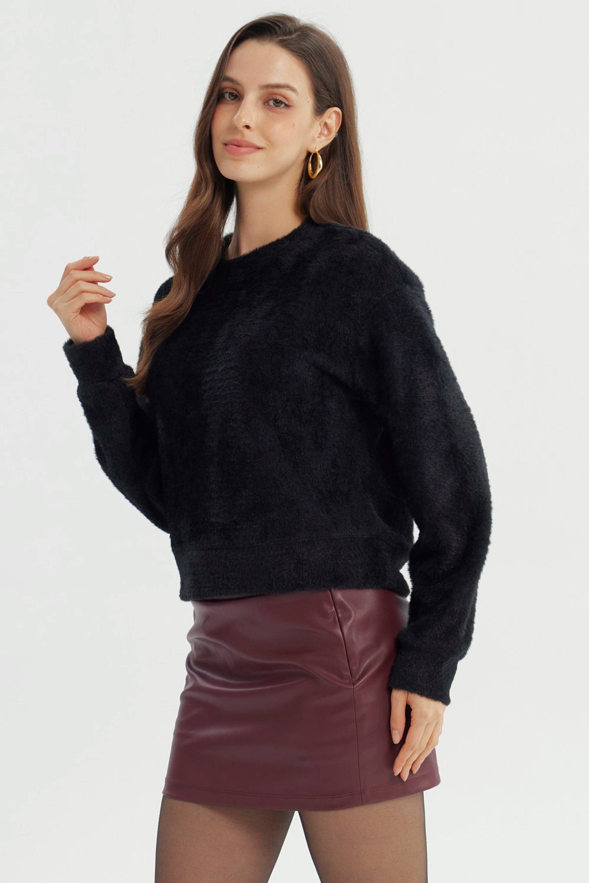 Sweater Mujer Regular Negro