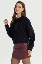 Sweater Mujer Regular Negro