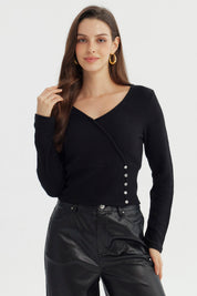 Sweater Mujer Slim Negro