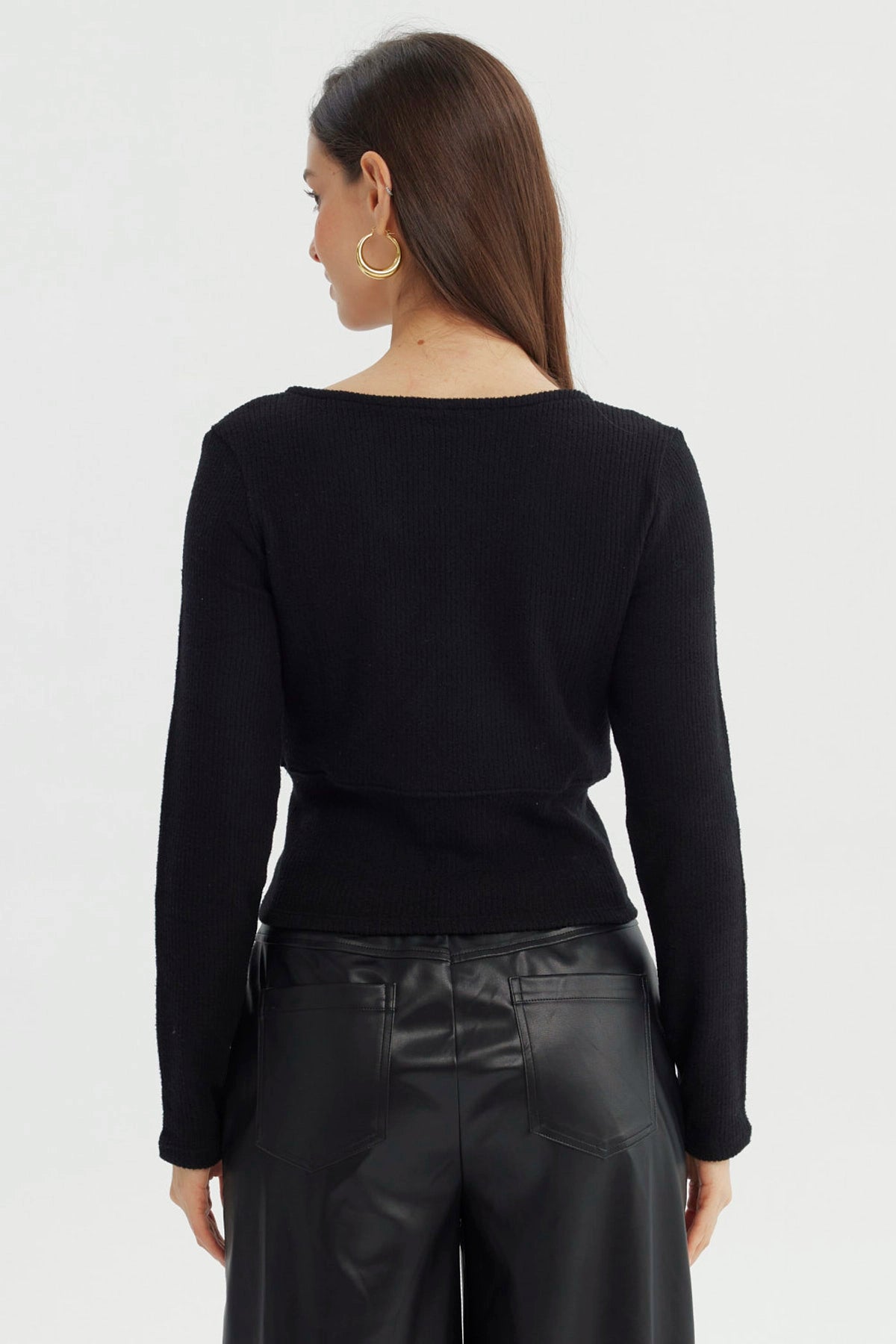 Sweater Mujer Slim Negro