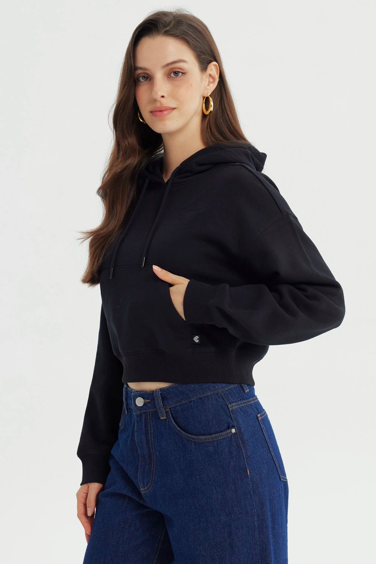 Polerón Mujer Regular Negro
