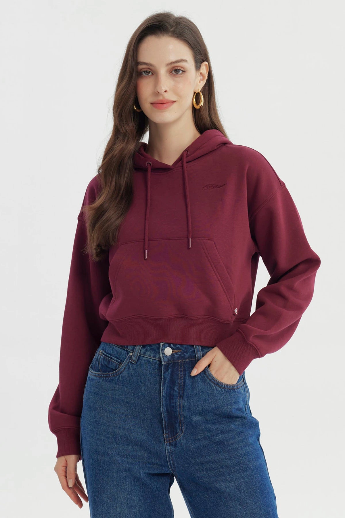 Polerón Mujer Regular Burdeo