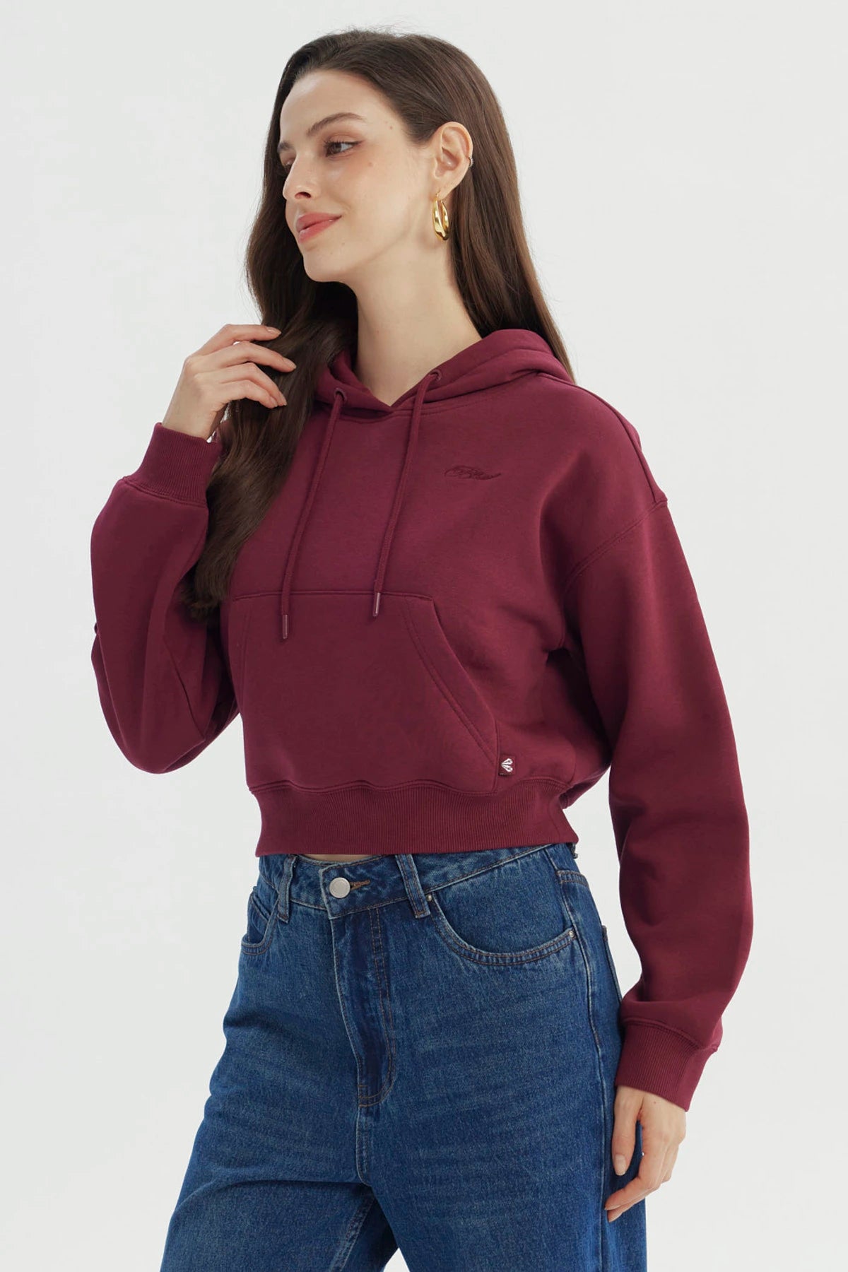 Polerón Mujer Regular Burdeo