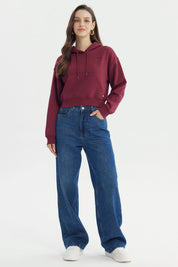 Polerón Mujer Regular Burdeo