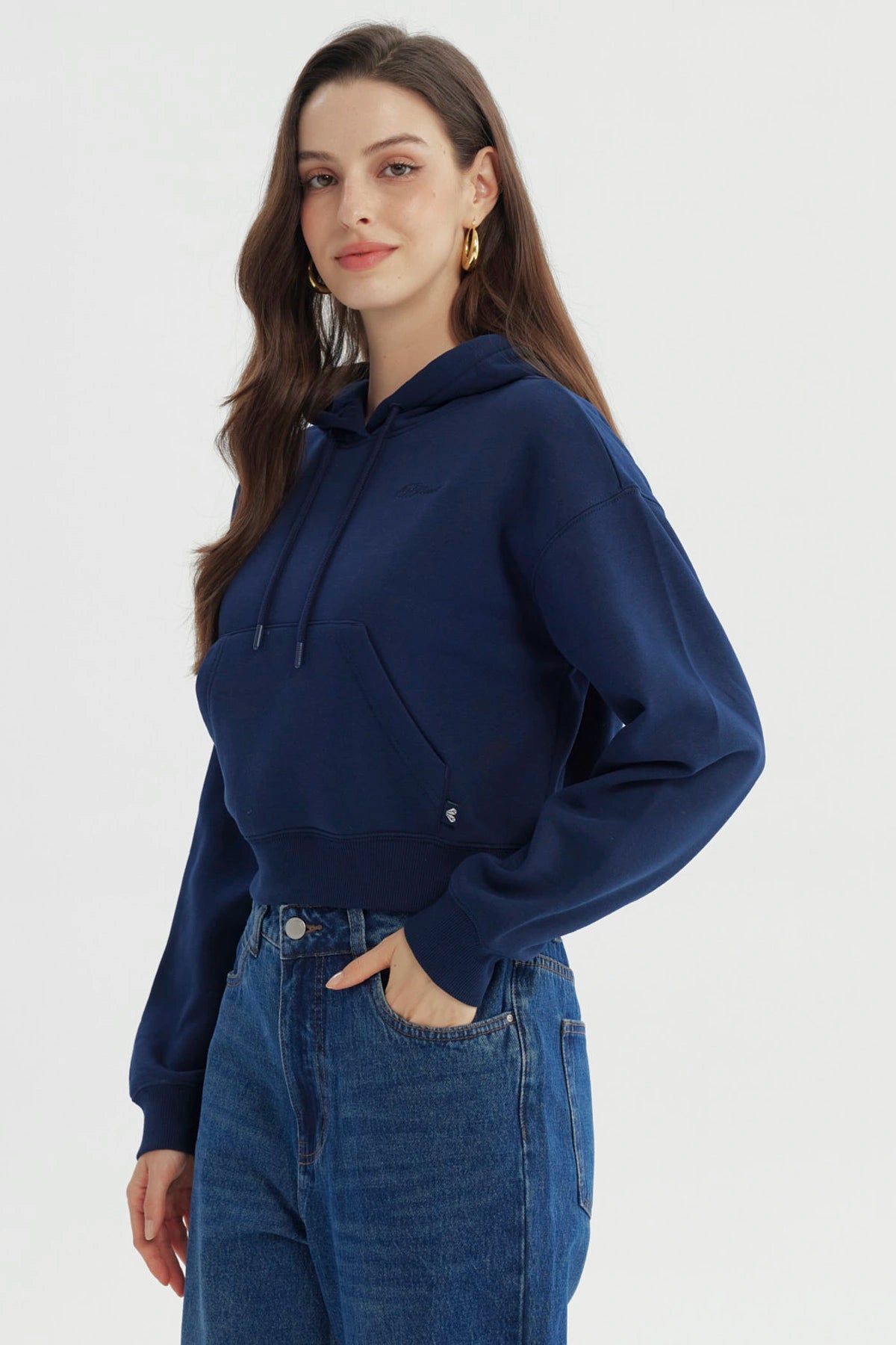 Polerón Mujer Regular Azul