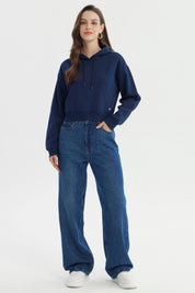 Polerón Mujer Regular Azul