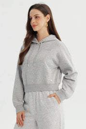 Polerón Mujer Regular Gris Melange