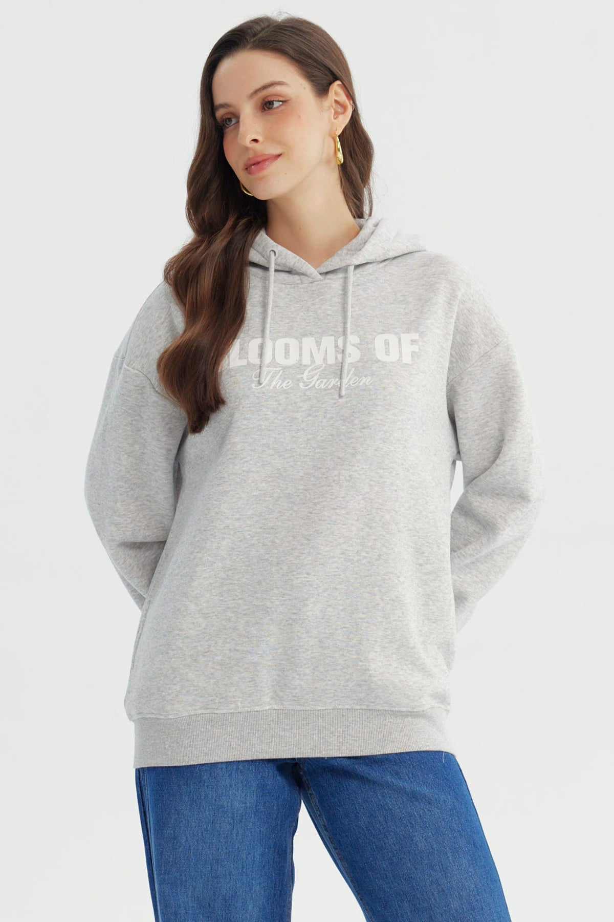 Polerón Mujer Classic Gris Melange