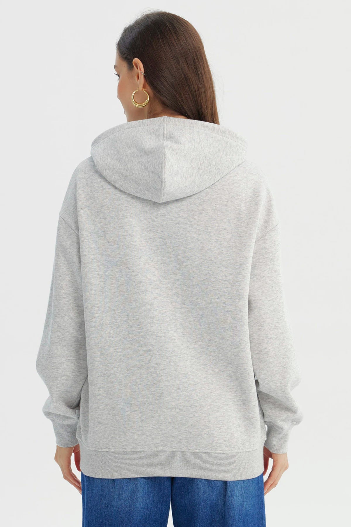 Polerón Mujer Classic Gris Melange