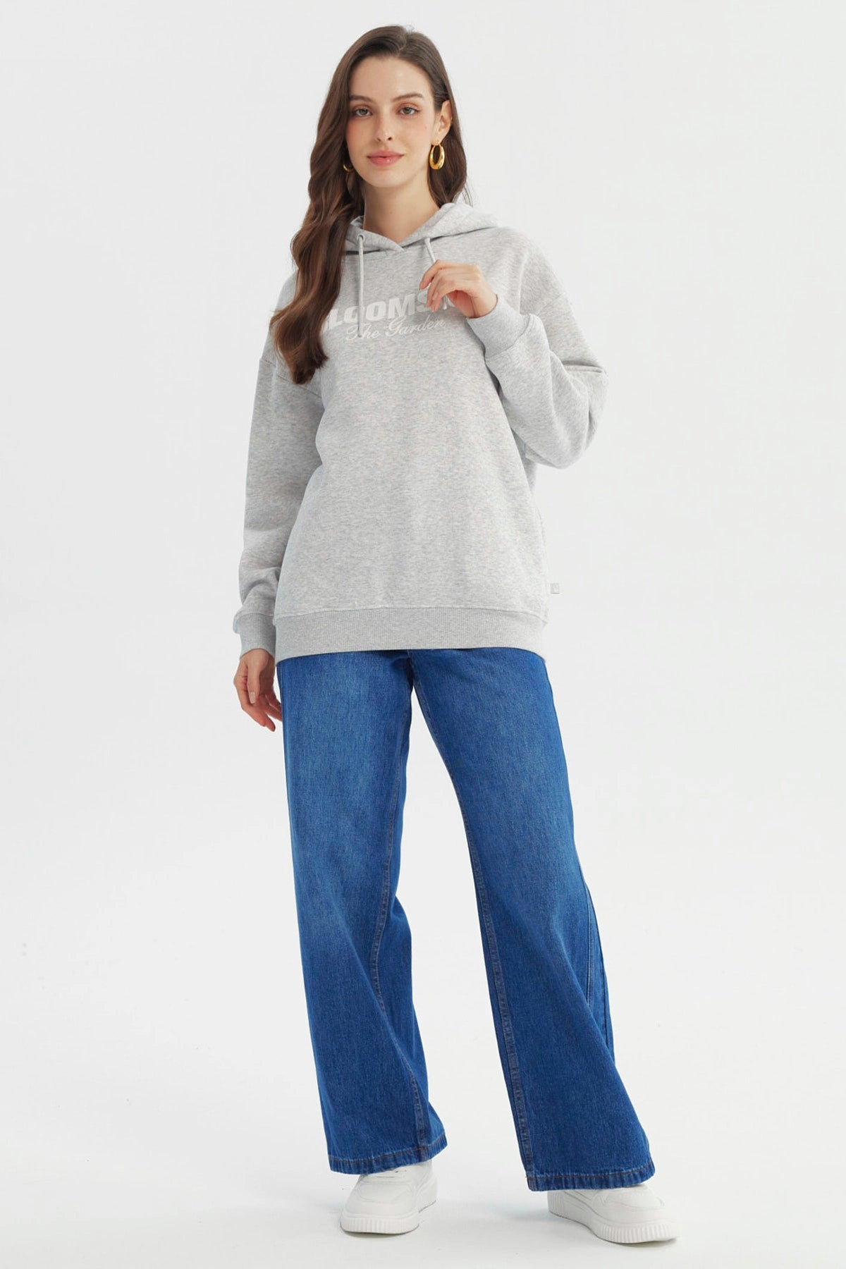 Polerón Mujer Classic Gris Melange