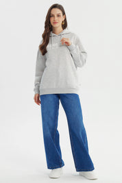 Polerón Mujer Classic Gris Melange