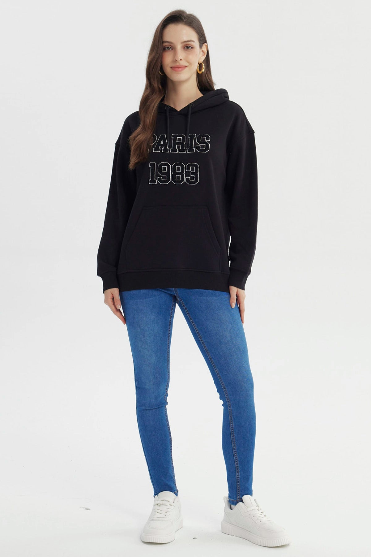Polerón Mujer Slim Negro