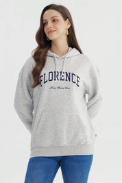 Polerón Mujer Slim Gris Melange