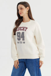 Polerón Mujer Classic Crema