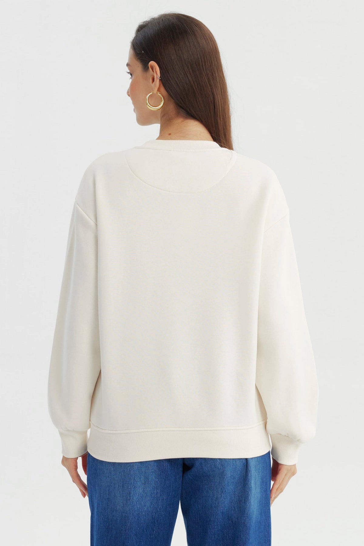 Polerón Mujer Classic Crema