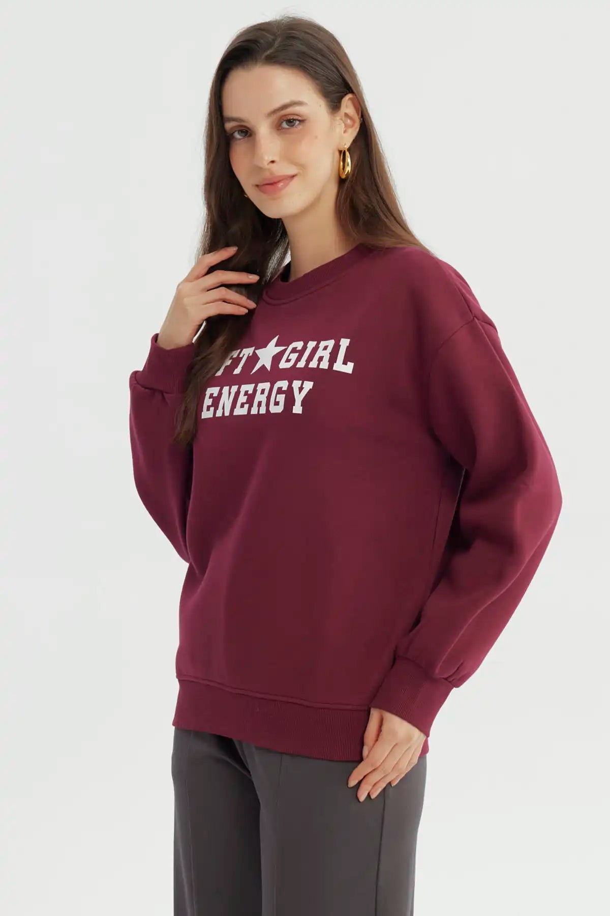 Polerón Mujer Classic Burdeo