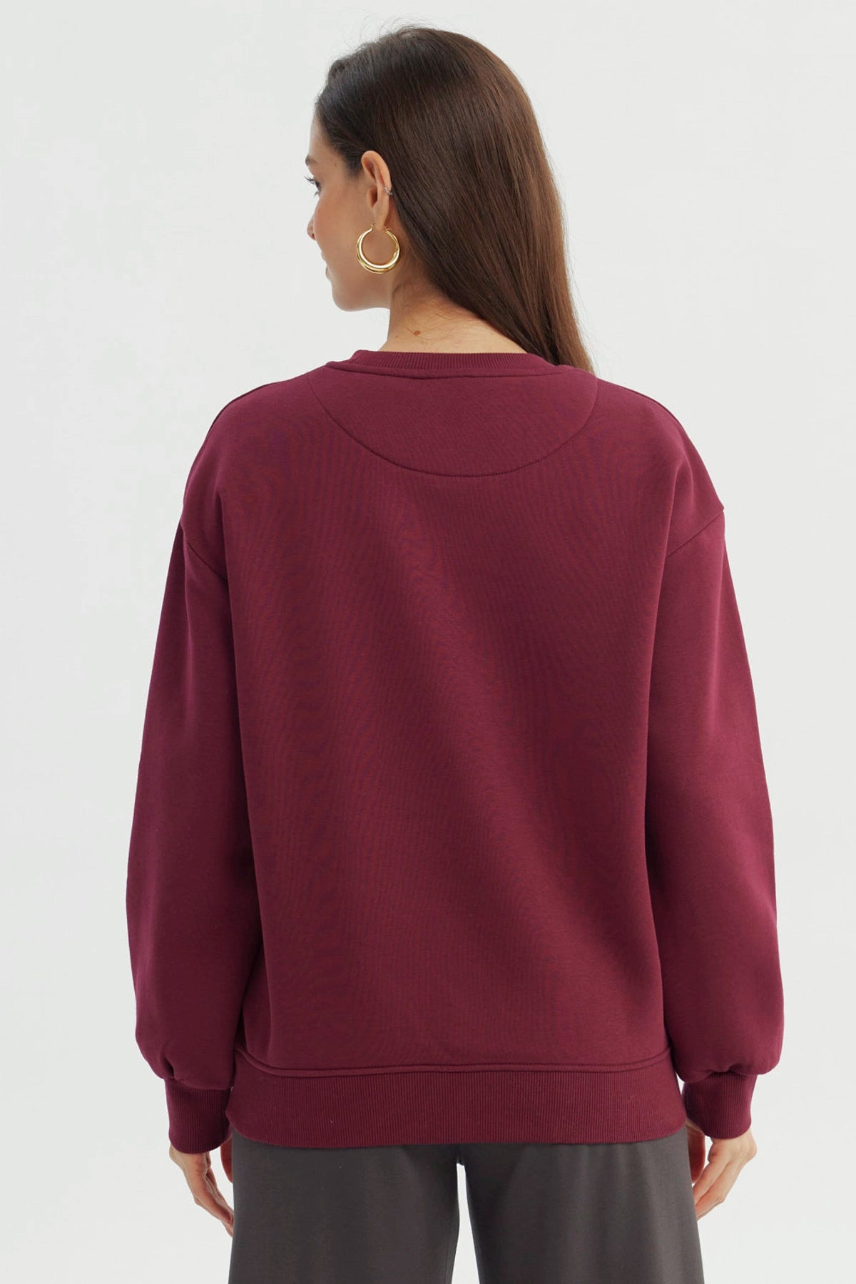 Polerón Mujer Classic Burdeo