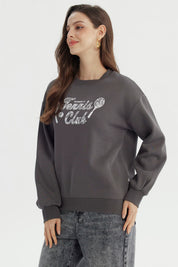 Polerón Mujer Classic Gris Oscuro