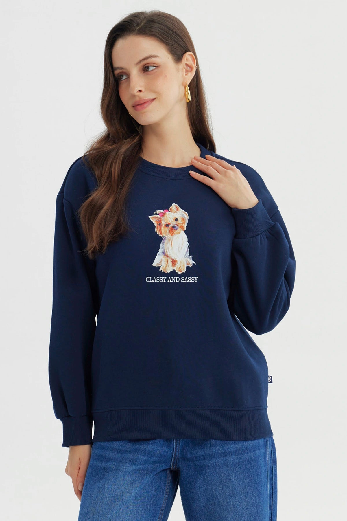 Polerón Mujer Classic Azul
