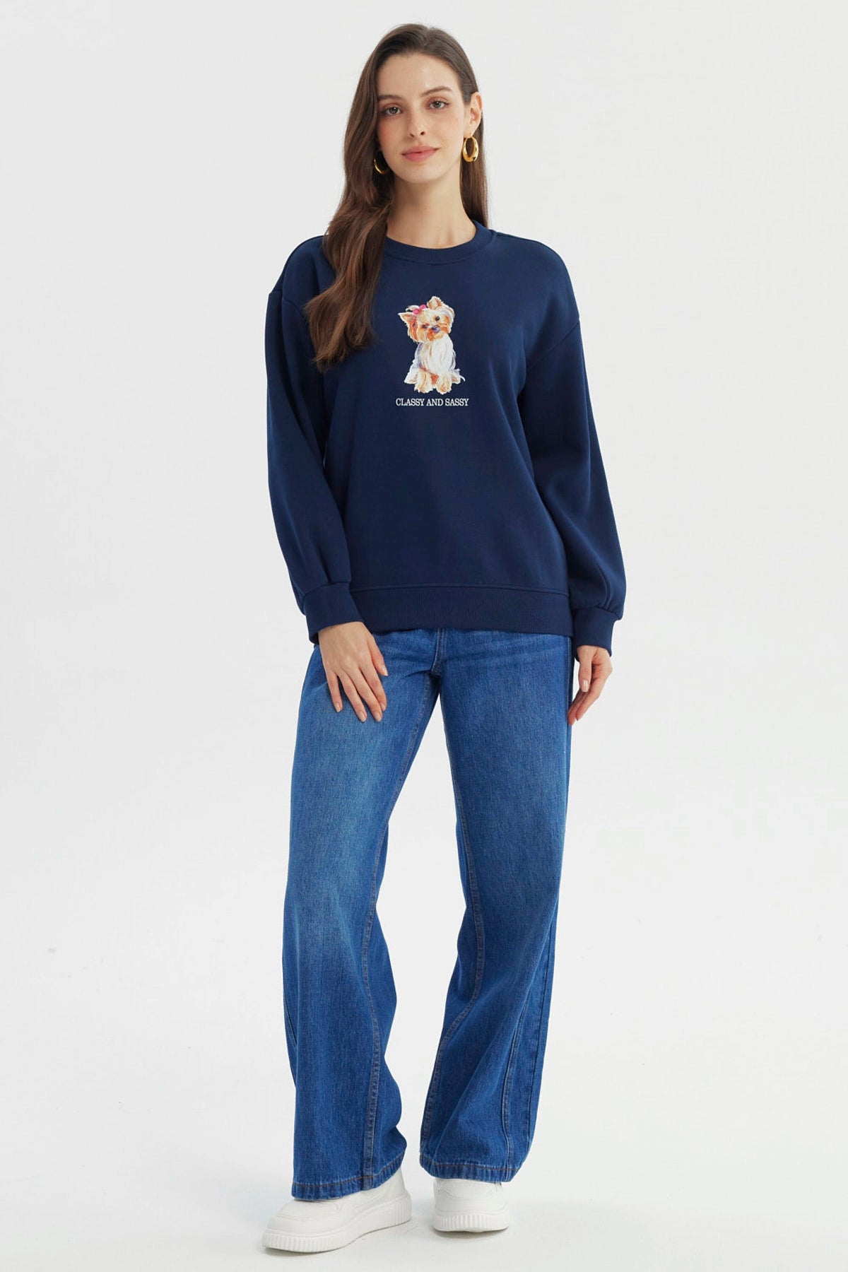 Polerón Mujer Classic Azul