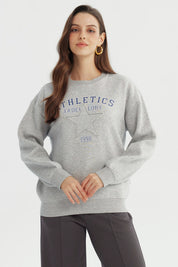 Polerón Mujer Classic Gris Melange