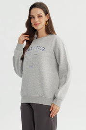 Polerón Mujer Classic Gris Melange