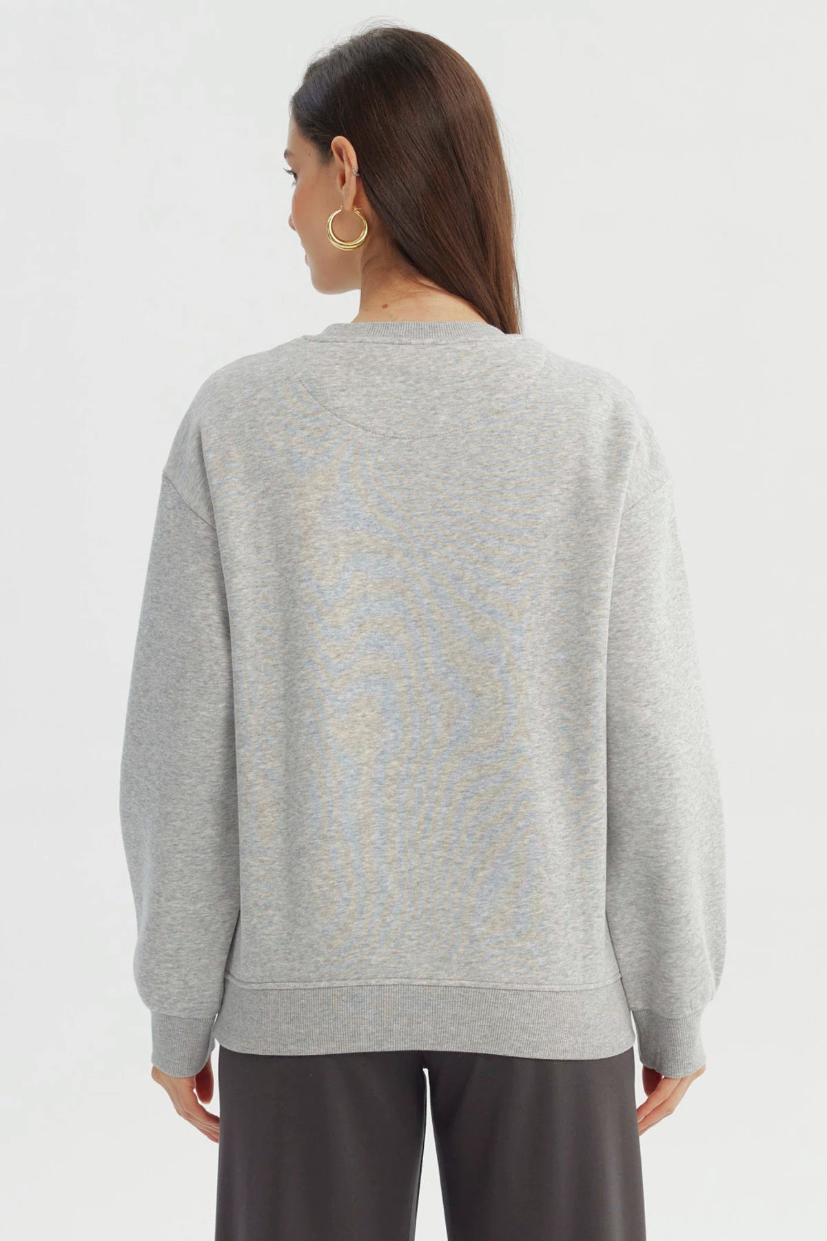 Polerón Mujer Classic Gris Melange