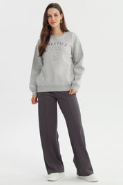 Polerón Mujer Classic Gris Melange