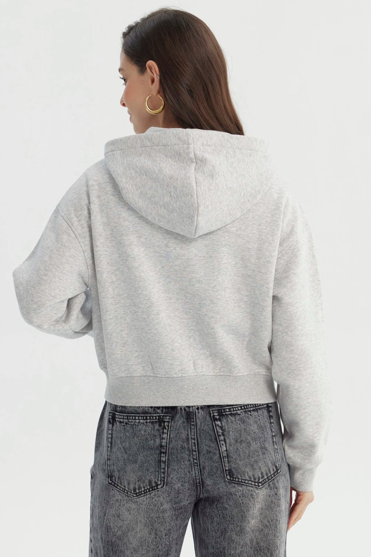 Polerón Mujer Classic Gris Melange