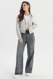 Polerón Mujer Classic Gris Melange