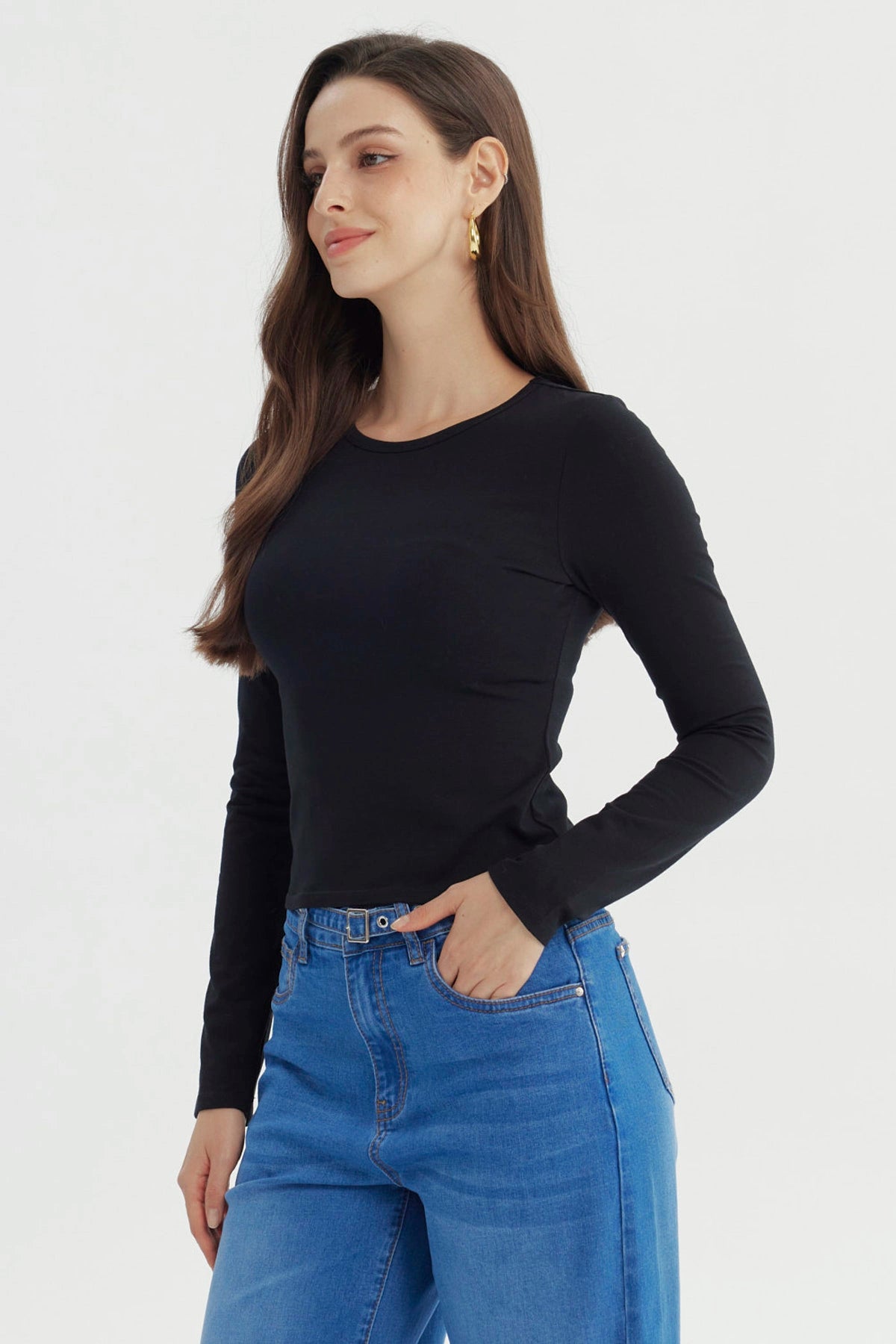 Polera Mujer Slim Negro
