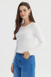 Polera Mujer Slim Blanco