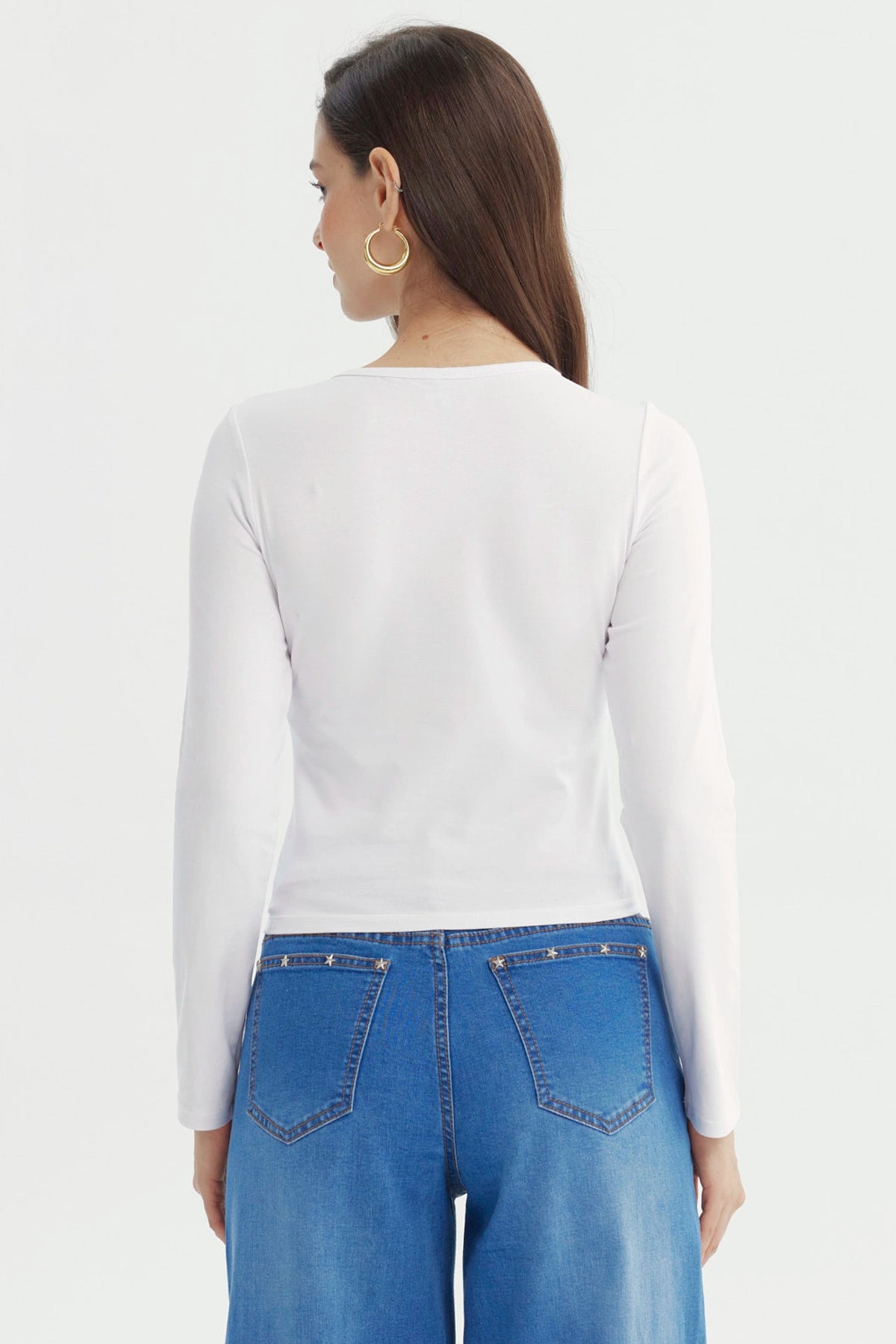Polera Mujer Slim Blanco