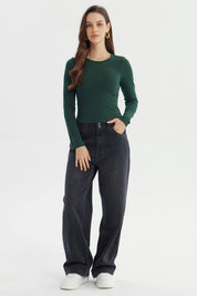 Polera Mujer Slim Verde Oscuro