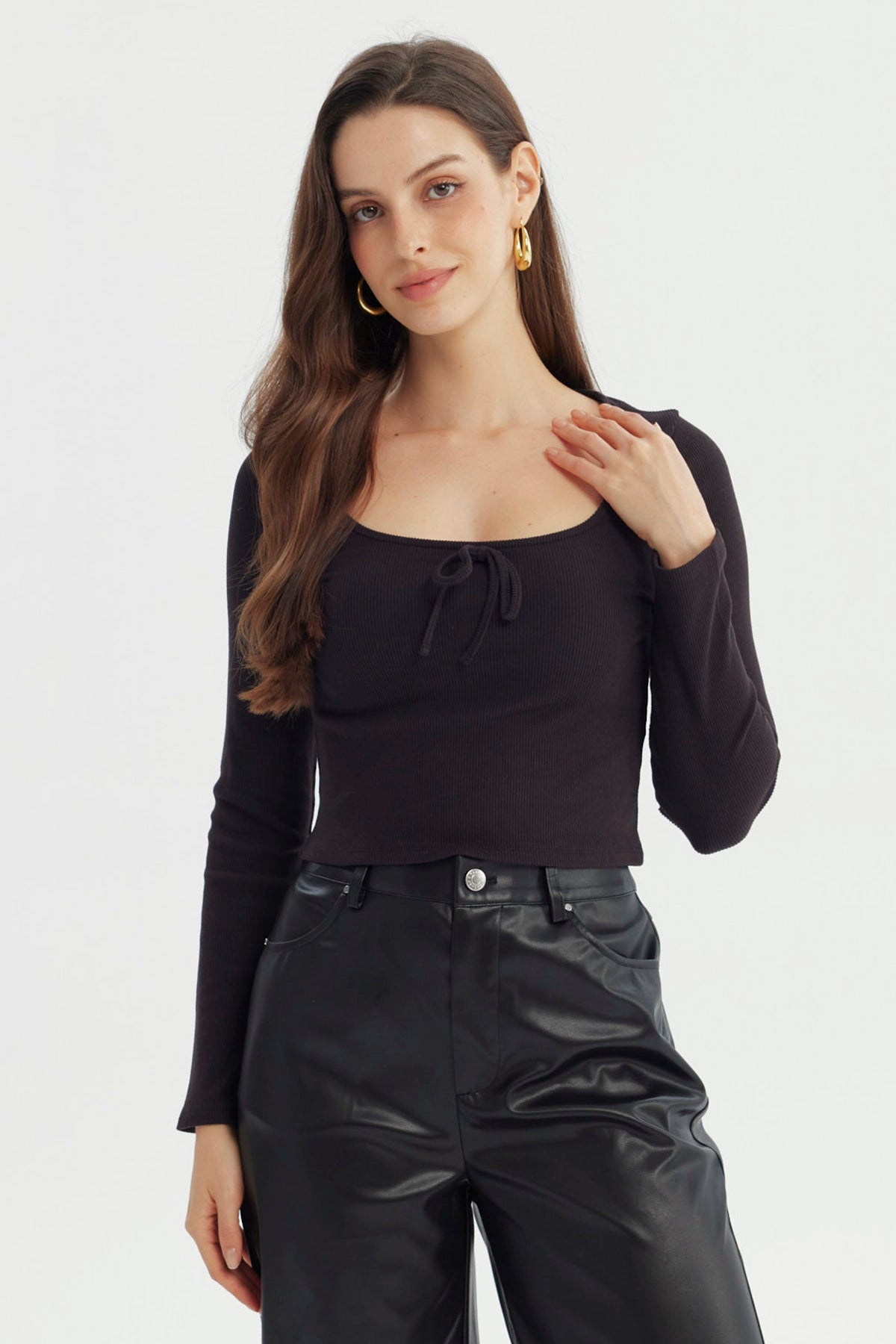 Polera Mujer Ajustado Negro