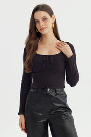 Polera Mujer Ajustado Negro