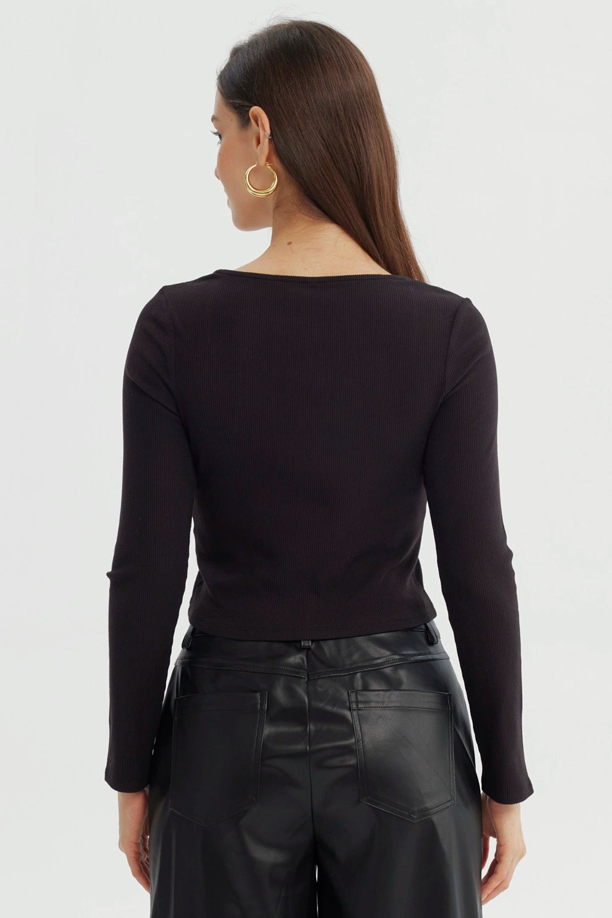 Polera Mujer Ajustado Negro