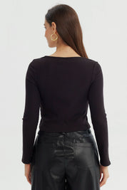 Polera Mujer Ajustado Negro