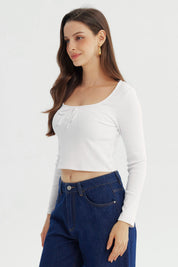 Polera Mujer Ajustado Blanco