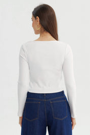 Polera Mujer Ajustado Blanco