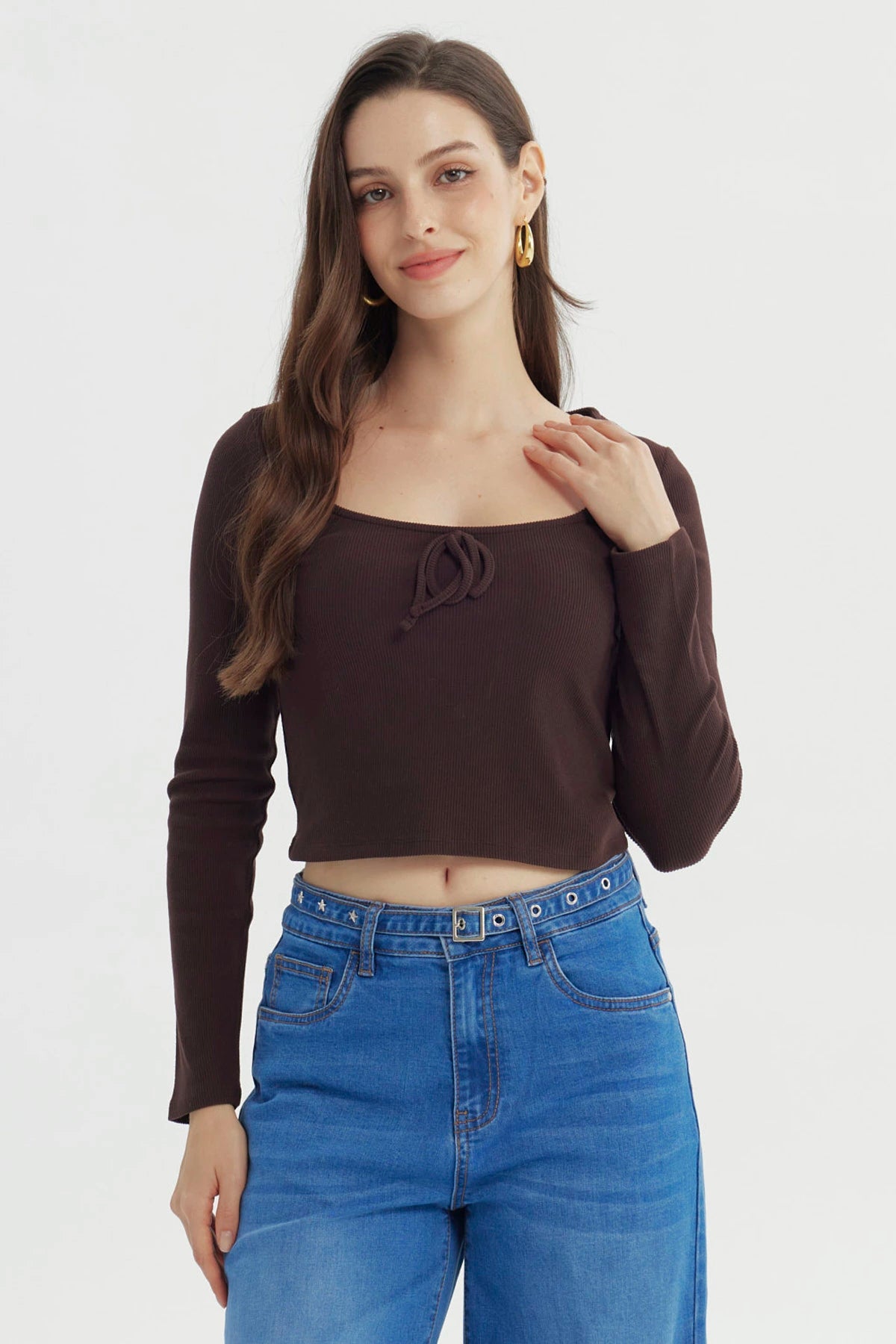 Polera Mujer Ajustado Chocolate
