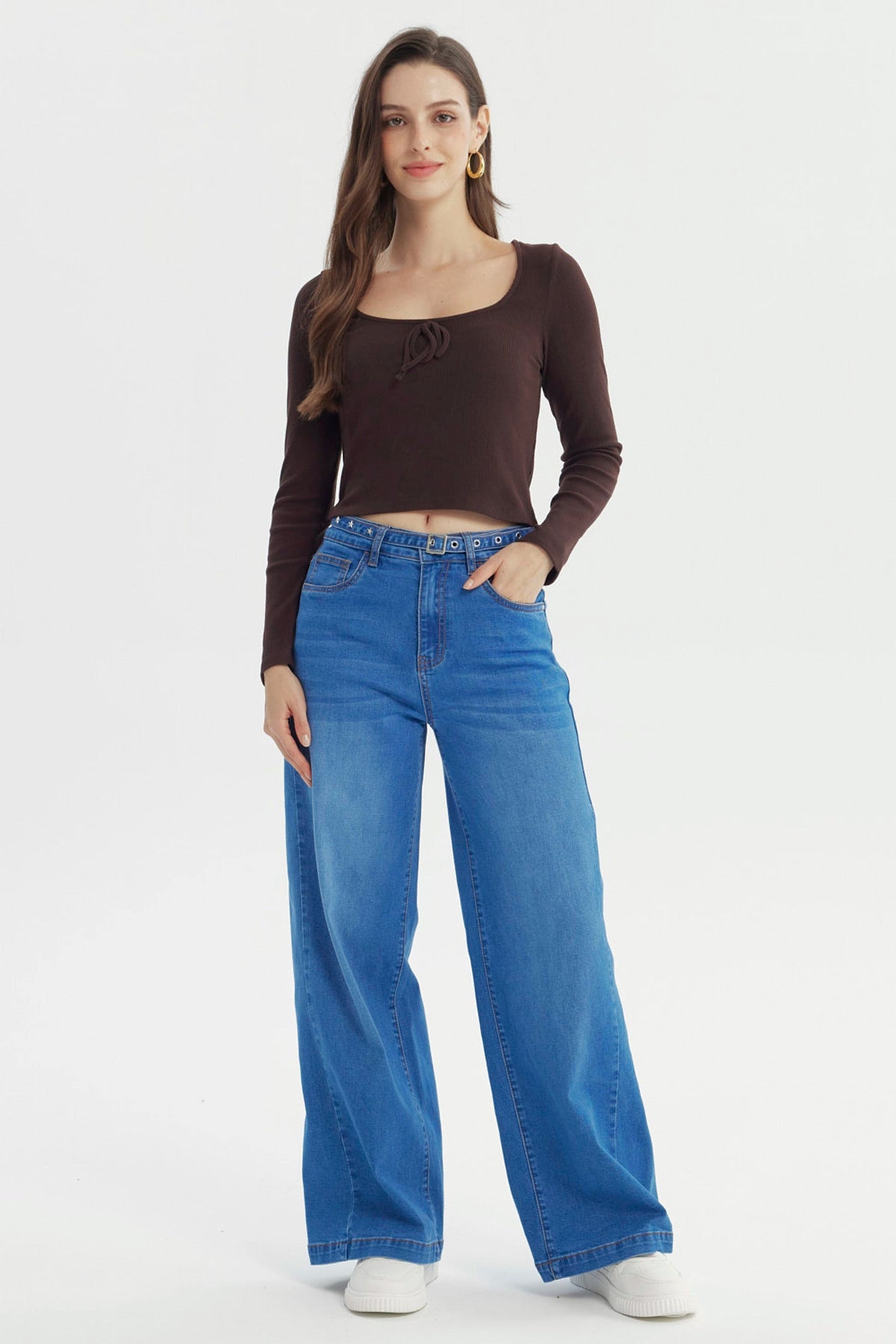 Polera Mujer Ajustado Chocolate