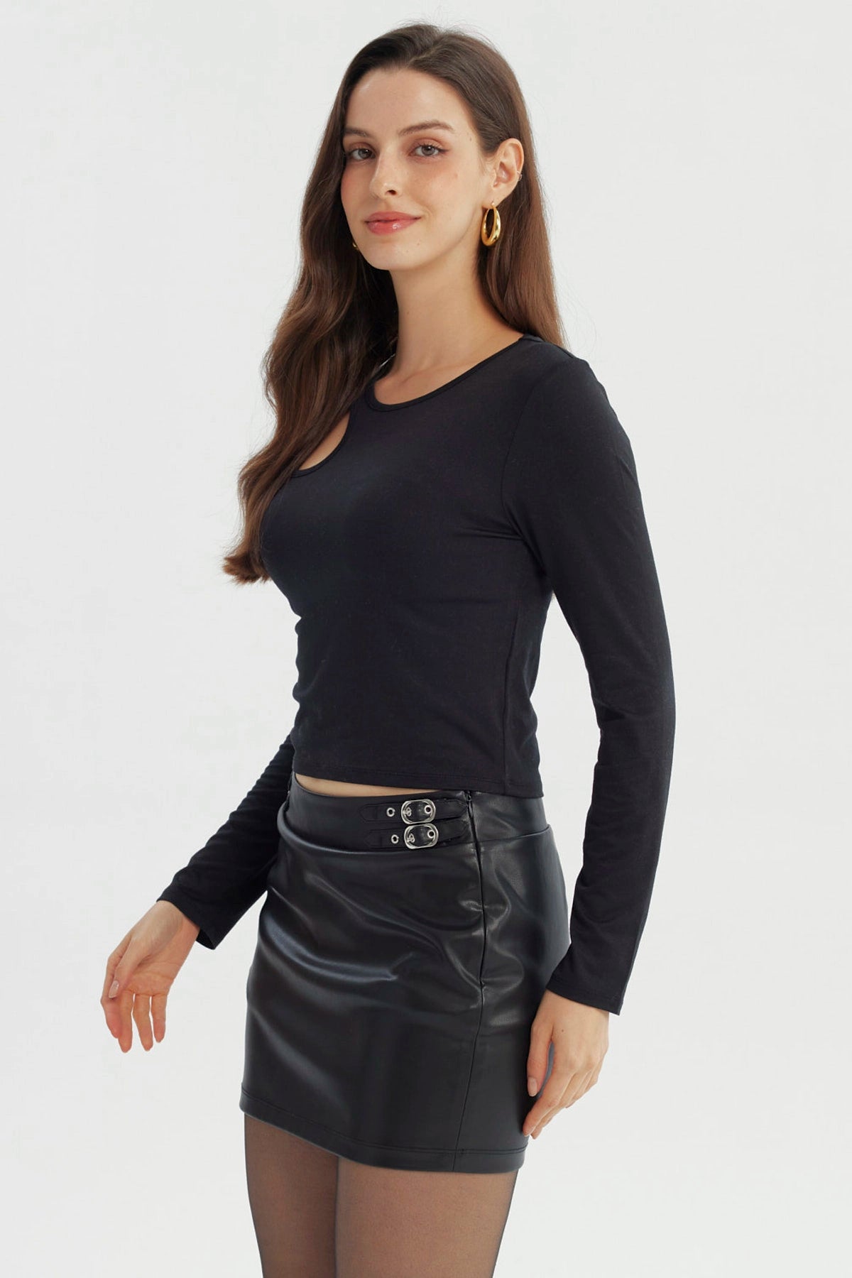 Polera Mujer Ajustado Negro