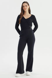 Pantalón Mujer Flare Negro