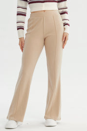 Pantalón Mujer Flare Beige