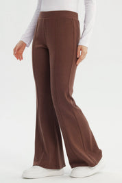 Pantalón Mujer Flare Café